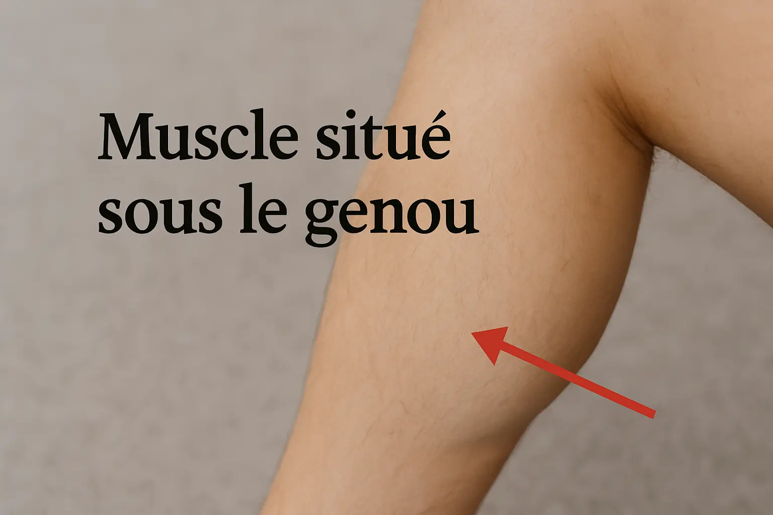Quel est le muscle situé sous le genou ?