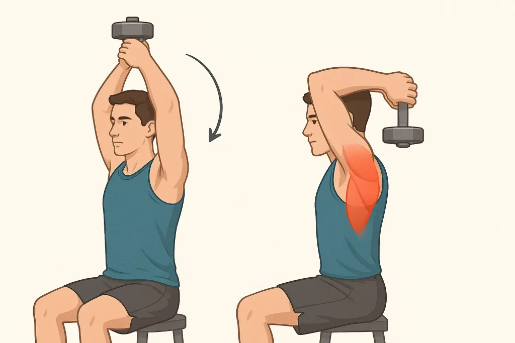 extensions triceps au dessus de la tête