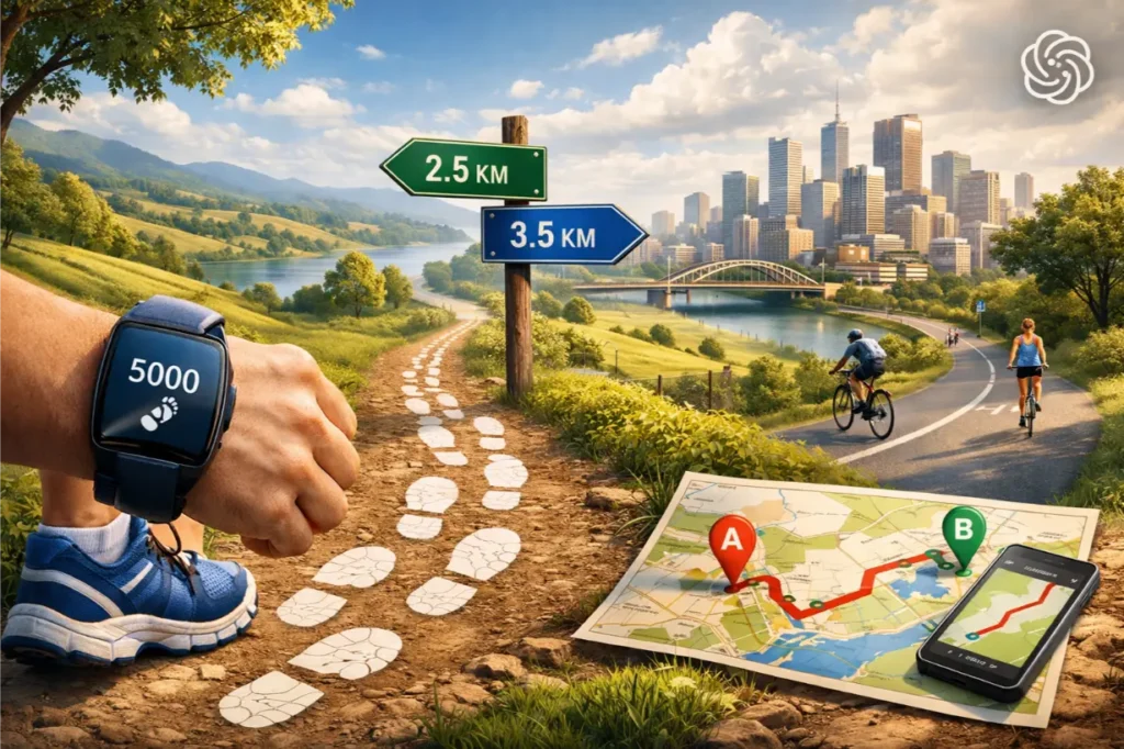 Combien de kilomètres représentent 5000 pas