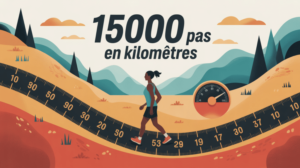 15 000 pas en km, ça représente combien exactement